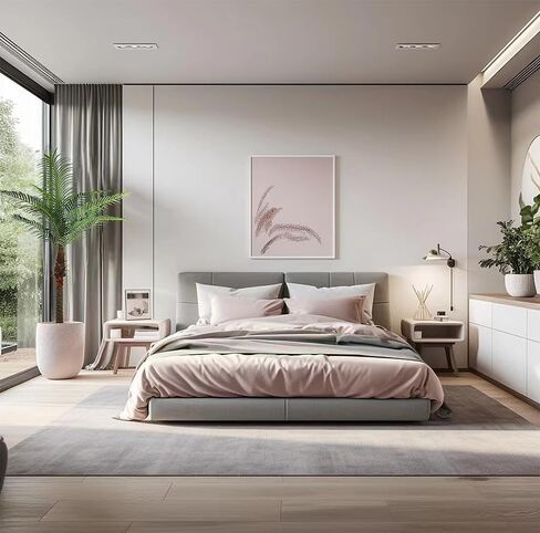 AfanD شجرة النخيل الاصطناعية 8.5ft (100in) شجرة جوز الهند الاستوائية الاصطناعية طويلة جدًا وشجرة وهمية كبيرة في وعاء للفناء الخارجي والمنزل الكبير 2 قطعة in Kuwait