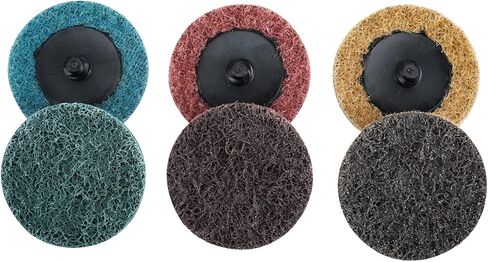 باتيور مجموعة اقراص صنفرة سريعة التغيير مكونة من 45 قطعة من اقراص صنفرة زركونيا مقاس 2 انش مع حامل 1/4 انش، اقراص تكييف السطح لشريط الصقل والتلميع وازالة الطلاء والصدا in Kuwait