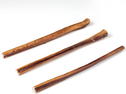 Canine Chews Bully Sticks 12" Thick Beef Chew Treat for Large Dogs Aggressive Chewers Low Odor All Natural 1.1 Pounds 12 Pack in Kuwait