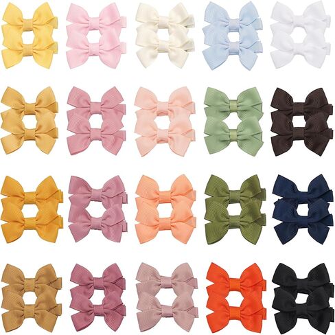 40pcs baby hair clips for girl infant toddler, 20 colors in pairs in Kuwait