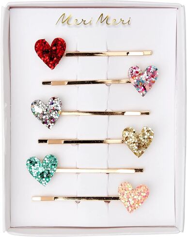 Meri Meri Glitter Heart Hair Slides in Saudi Arabia