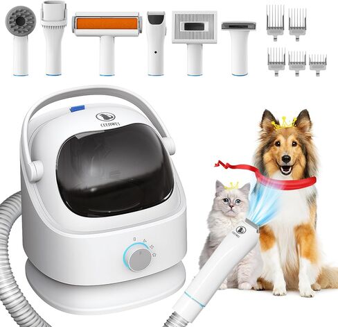 ماكينة قص الحيوانات الأليفة من CEENWES (إصدار مطور) ماكينة قص شعر احترافية منخفضة الضوضاء للكلاب قابلة لإعادة الشحن، ماكينة تشذيب شعر الحيوانات الأليفة للقطط والكلاب والحيوانات الأخرى in Kuwait