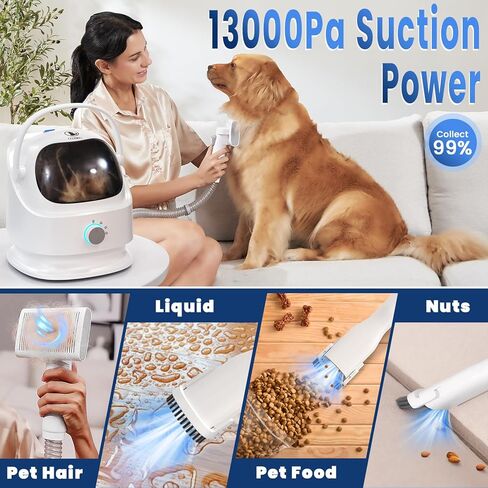 ماكينة قص الحيوانات الأليفة من CEENWES (إصدار مطور) ماكينة قص شعر احترافية منخفضة الضوضاء للكلاب قابلة لإعادة الشحن، ماكينة تشذيب شعر الحيوانات الأليفة للقطط والكلاب والحيوانات الأخرى in Kuwait