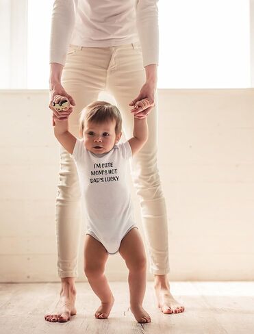 CBTwear I'm Cute Mom's Hot Dad's Lucky Funny Baby Bodysuit in Saudi Arabia