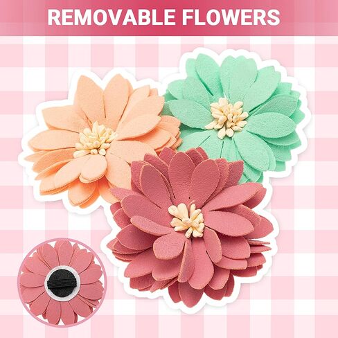 طوق القطط من FLYSTAR قابل للفصل مع أجراس - أطواق قطط على شكل زهرة لطيفة من حجر الراين - طوق ناعم قابل للتعديل من الألماس والزهور للحيوانات الأليفة للقطط والبنات الصغيرة والجراء والأرنب (الوردي والأخضر والبرتقالي) in Kuwait