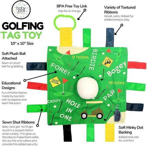 Baby's My First Golf Set Baby Tag Toy Lovey Comfort Soother with Plush Golf Ball in Kuwait