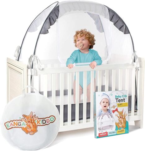 KangaKiddo Safety Crib Tent – Baby Crib Net to Keep Baby in – Crib Cover to Keep Baby from Climbing Out - Crib Tent to Keep Baby from Climbing Out in Saudi Arabia
