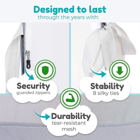 KangaKiddo Safety Crib Tent – Baby Crib Net to Keep Baby in – Crib Cover to Keep Baby from Climbing Out - Crib Tent to Keep Baby from Climbing Out in Saudi Arabia
