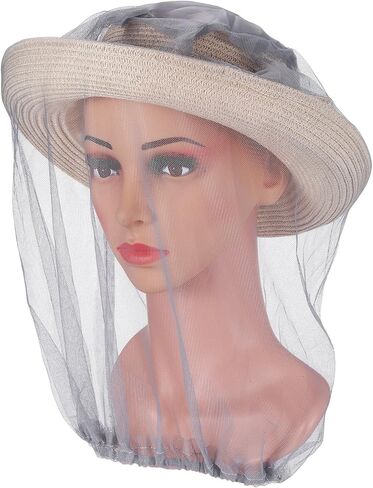 HESTYA 4 عبوات من شبكة رأس البعوض وغطاء للرقبة وشبكة شبكية للأنشطة الخارجية (حجم عادي، أسود) in Kuwait