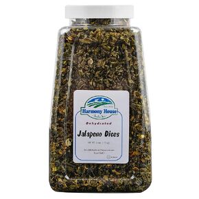 Harmony House Dried Jalapeno Peppers – Dehydrated Peppers For Cooking, Camping, Emergency Supply and More, 6 oz, Quart Jar in Kuwait