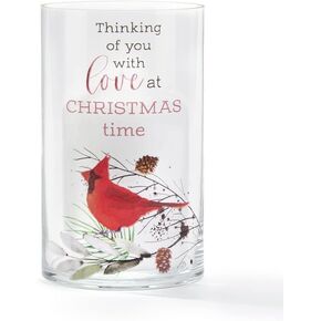 Giftcraft 683171 إعصار كاردينال عيد الميلاد مع المشاعر، كبير، 5.9 بوصة، زجاج in Kuwait