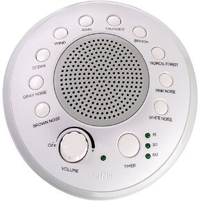 SONEic - Sleep, Relax and Focus Sound Machine. 10 Soothing White Noise and Natural Sound Tracks, with Timer Option. Crystal Clear Quality Sound Speaker & Headphone Jack. USB or Battery Powered - White in Saudi Arabia