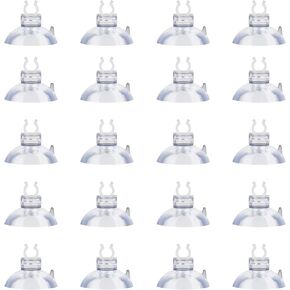 ييفيت 20 قطعة من مشابك اكواب الشفط لحوض السمك، حامل انبوب مطاطي قابل لاعادة الاستخدام، مشبك حامل خرطوم لحوض الاسماك وانابيب خطوط الطيران لحوض السمك، شفاف 0.2 انش in Kuwait