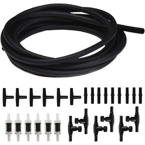 أنابيب خطوط الطيران القياسية JIH بطول 25 قدم سوداء مع موصلات وصمامات فحص وصمامات التحكم لأحواض المياه والأرضيات المائية in Kuwait