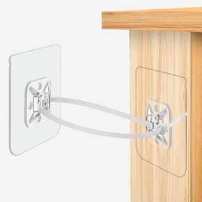 60 Pcs Furniture Anchors for Baby Proofing, No Drill Upgraded Furniture Wall Anchor Anti Tip Furniture Anchors with 60 Pcs Nylon Straps Prevent Falling for Child Safety in Kuwait