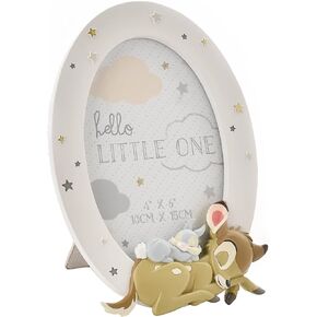 إطار صور Happy Homewares Magical Beginnings من الراتنج Winnie & Piglet مقاس 10.16 سم × 15.24 سم - مثالي للأطفال أو الأطفال حديثي الولادة أو حفلات استقبال المولود الجديد - مرخص رسميًا