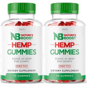عبوتان - علكات Natures Boost - علكات Natures Boost Hemp Best، صيغة متقدمة NatureBooster Gummy s، NatureBoost Hemp Gummie، NaturesBoost، Natureboostgummies (60 علكة لمدة شهرين). in Kuwait