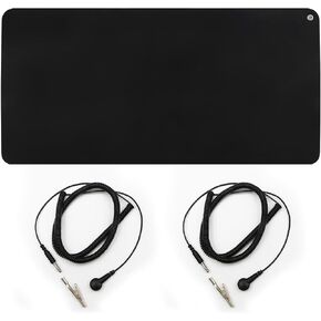 Grounding Mat, Universal Grounding Earthing Mat Grounding Pad with 2 16FT Straight Cord for Grounding Foot Mat, Computer Keyboard Mouse Mat Grounding Sheet for Better Working & Sleep [15.7 * 31.5 in] in Saudi Arabia