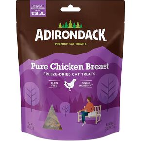 Adirondack Pet Food Adirondack Grain Free Cat Treats Made in USA Only (Single Ingredient Freeze Dried Cat Treats), Pure Salmon, 0.7 oz. Resealable Bag