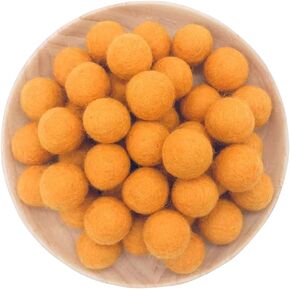 3/4Inch Felt Wool Beads Balls Pom Pom Handmade DIY for Craft Dream Catcher Baby Mobile Pompom Home Decor Nursery Party Props (Beige 20mm 30pcs) in Saudi Arabia