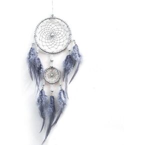 SMANSNAY Dream Catchers Wall Decor, Pure Hand-Woven Dream Catcher Decoration for Boys Girls Bedroom/Home, Wedding Blessing Gift 23.6" Length (Pearl White) in Kuwait