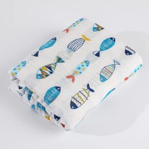 SANNIX Cactus Muslin Swaddle Blankets Cotton Baby Swaddle Wrap Floral Print Burping Cloth & Stroller Cover Baby Blanket
