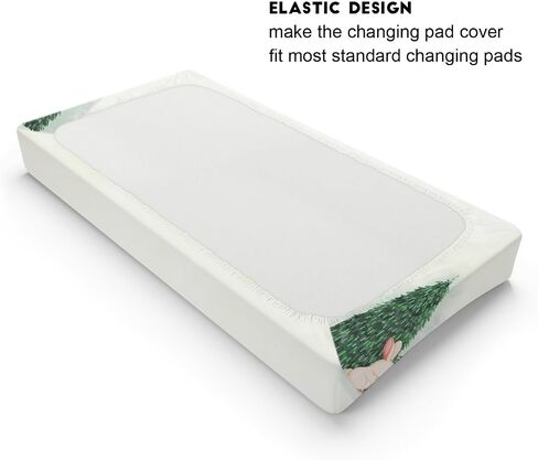 Woodland Animals Green Forest Changing Pad Covers Bear Raccoon Squirrel Deer Rabbit Hedgehog Owl Trees Diaper Change Table Cover Sheets for Boys Girls Soft Stretch Changing Table Mats 32''x16'' in Saudi Arabia
