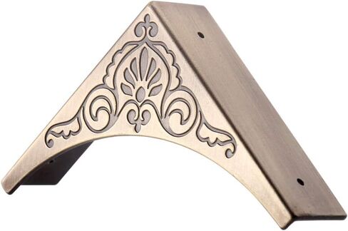 Metal Corner Protector, 4 Pcs Antique Edge Safety Guard Cabinet Furniture Corner Bumpers,Table Corner Protectors,Cover Damaged Corners on Coffee Table (Black) in Saudi Arabia