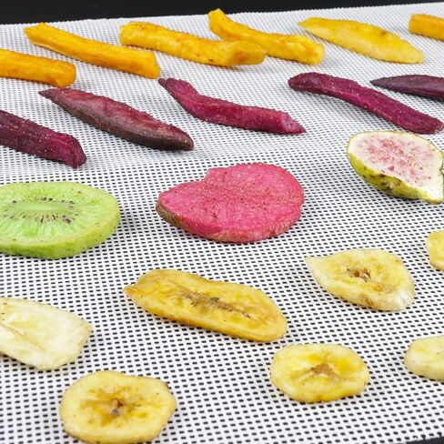 اوروال 10 قطع من اوراق تجفيف السيليكون، تستخدم على المجفف ومجفف التجميد، بساط تجفيف غير لاصق، للحوم ولحم البقر والمشنج والاعشاب، مع مقاومة لدرجات الحرارة العالية، سهلة التنظيف، مربع 14×14 انش in Kuwait