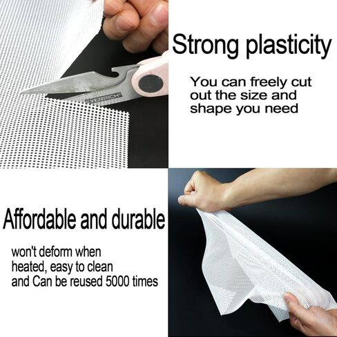 اوروال 10 قطع من اوراق تجفيف السيليكون، تستخدم على المجفف ومجفف التجميد، بساط تجفيف غير لاصق، للحوم ولحم البقر والمشنج والاعشاب، مع مقاومة لدرجات الحرارة العالية، سهلة التنظيف، مربع 14×14 انش in Kuwait