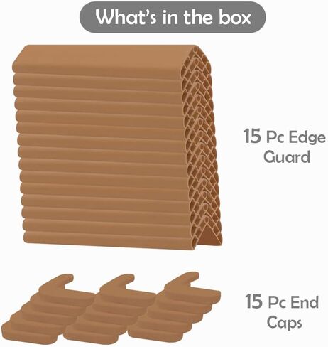Rubber Bond Wall Corner Guard Edge Protector, 1x1x36 inch Baby Proofing Corner Guards | Self-Adhesive Furniture Edge Strips for Home & Office (5 Pack, Black) in Kuwait