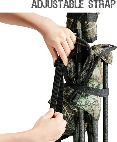Portal Extra Large Quick Folding Tripod Stool with Backrest Fishing Camping Chair with Carry Strap in Kuwait