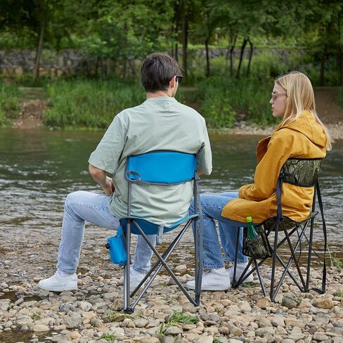 Portal Extra Large Quick Folding Tripod Stool with Backrest Fishing Camping Chair with Carry Strap in Kuwait