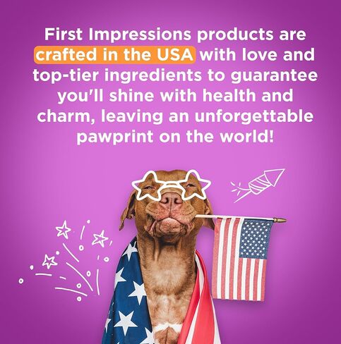 First Impressions Poop Snacker Soft Chews - أفضل رادع لتناول الطعام في البراز للكلاب، رادع كوبروفاجيا للكلاب، البروبيوتيك ومعطر التنفس - رادع للكلاب التي تأكل البراز - 60 قيراط in Kuwait