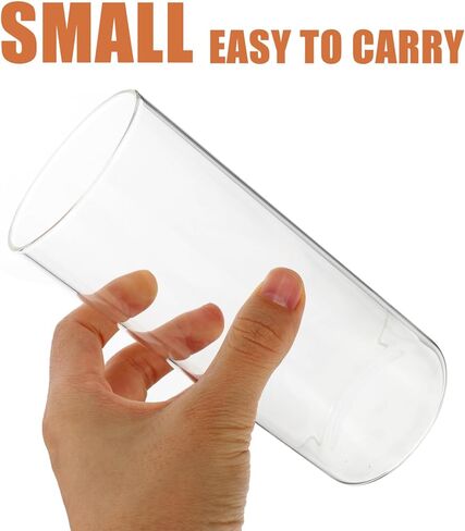 جارنيك غطاء حامل شموع زجاجي شفاف من 3 قطع، غطاء انبوب حامل شموع اسطواني، غطاء انبوبي لتزيين طاولة المنزل in Kuwait