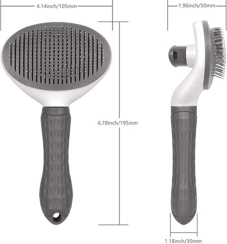 Cat Grooming Brush with Release Button Gently Removes Loose Undercoat, Cat Dog Brush for Shedding, Self Cleaning Slicker Brush Cat Comb, Pet Masage Tool for Short or Long Hair Indoor Cats in Saudi Arabia