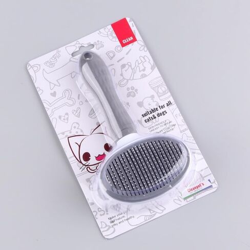 Cat Grooming Brush with Release Button Gently Removes Loose Undercoat, Cat Dog Brush for Shedding, Self Cleaning Slicker Brush Cat Comb, Pet Masage Tool for Short or Long Hair Indoor Cats in Saudi Arabia