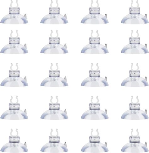 ييفيت 20 قطعة من مشابك اكواب الشفط لحوض السمك، حامل انبوب مطاطي قابل لاعادة الاستخدام، مشبك حامل خرطوم لحوض الاسماك وانابيب خطوط الطيران لحوض السمك، شفاف 0.2 انش in Kuwait