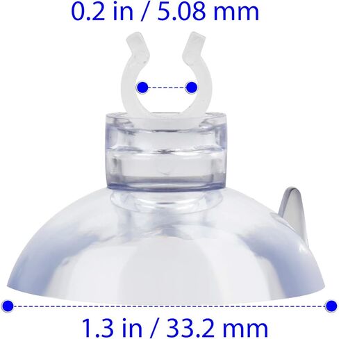 ييفيت 20 قطعة من مشابك اكواب الشفط لحوض السمك، حامل انبوب مطاطي قابل لاعادة الاستخدام، مشبك حامل خرطوم لحوض الاسماك وانابيب خطوط الطيران لحوض السمك، شفاف 0.2 انش in Kuwait
