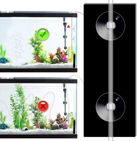 ييفيت 20 قطعة من مشابك اكواب الشفط لحوض السمك، حامل انبوب مطاطي قابل لاعادة الاستخدام، مشبك حامل خرطوم لحوض الاسماك وانابيب خطوط الطيران لحوض السمك، شفاف 0.2 انش in Kuwait