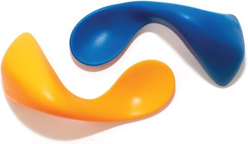 Kizingo Right-Handed Curved Baby Spoons for Toddler Self Feeding (2-Pack, Pink Raspberry and Mint Green) in Saudi Arabia