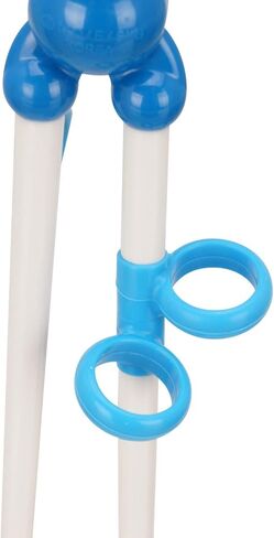 Pororo Kids Training Chopsticks for Toddler Edison Non Slip Right handed Baby Training for Beginners with Silicone Rings 3 years and up in Saudi Arabia
