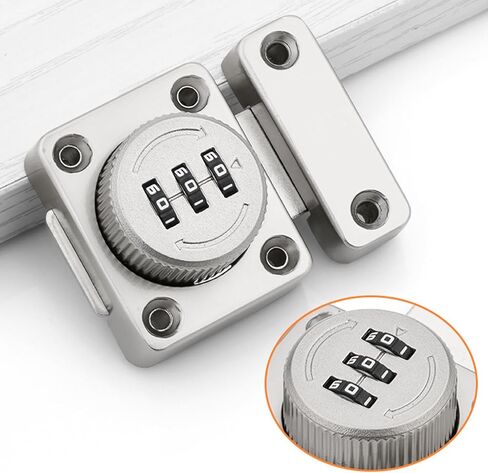 Combination Lock with Passcode 3 Digit Zinc Alloy Material Keyless Entry Rotating Bolt Baby Safty Ideal for Your Personal Belongings Like Suitcases Storage Lockers Shoe Cabinets Closet in Kuwait
