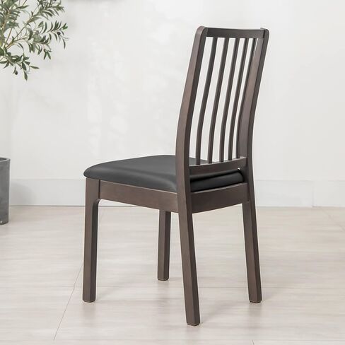 FORCHEER PU Dining Chair Seat Cover Set of 6 Waterproof Dining Chair Covers Leather Chair seat Covers for Dining Room Removable Washable Chair Seat Slipcovers Protector Rear(PU-Black) in Saudi Arabia