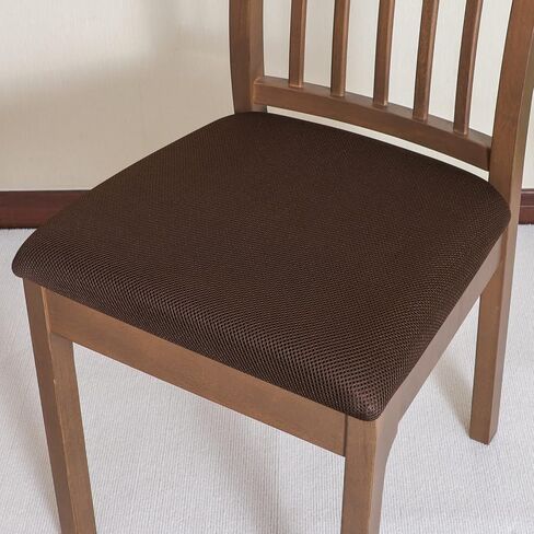 FORCHEER PU Dining Chair Seat Cover Set of 6 Waterproof Dining Chair Covers Leather Chair seat Covers for Dining Room Removable Washable Chair Seat Slipcovers Protector Rear(PU-Black) in Saudi Arabia