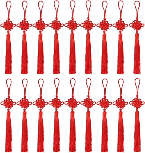 ترونيسترو 48 قطعة من عقدة صينية مصنوعة يدويا من الحرير الساتان الحريري لتزيين المنزل لمهرجان الربيع الصيني in Kuwait