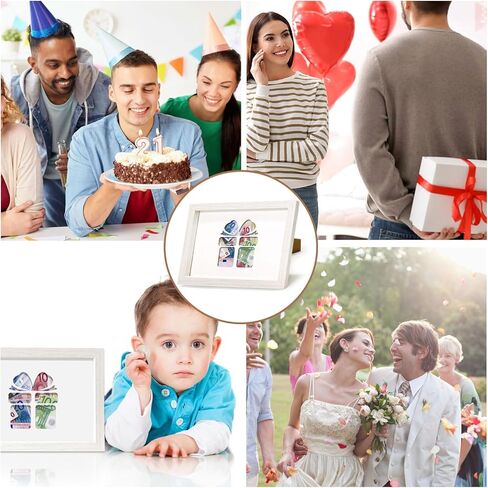 Christmas Money Gift Picture Frame,Wooden Money Frame Creative Birthday Gifts Money Gift Frame,A5 Wood Frame Money Gift Idea for Baby Shower Girls Boys Friends Family Photo Frame 6.7x9.0 inch (gift) in Kuwait