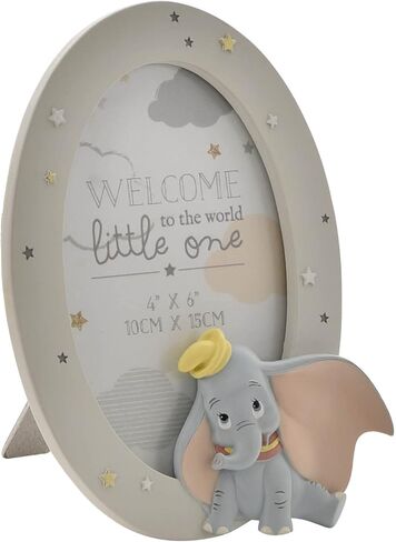 Happy Homewares Magical Beginnings Resin Bambi & Thumper Photo Frame 4" x 6" - Adorable Baby Gift Photo Frame - Officially Licensed in Saudi Arabia