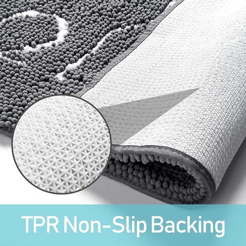 Merelax Indoor Door Mat Entryway Rug, Large Front Door Mats for Dogs, Water Absorbent Mat for Muddy Shoes Dog Paws, Washable Welcome Mat, Non Slip Dog Floor Mats for Entrance, Back Door, 48x30, Black in Kuwait