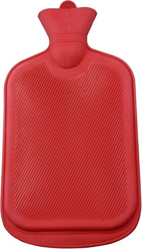 Classic Rubber Hot Water Bottle with Soft Plush Fleece Cover 2000ml (67 fl. oz) Soothing Heat Therapy for Pain Relief for Neck and Shoulders Feet Warmer Menstrual Cramps Stomach Aches (Multi Hearts) in Saudi Arabia